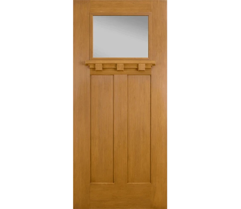 Oklahoma City Craftsman Light Fiberglass Entry Door